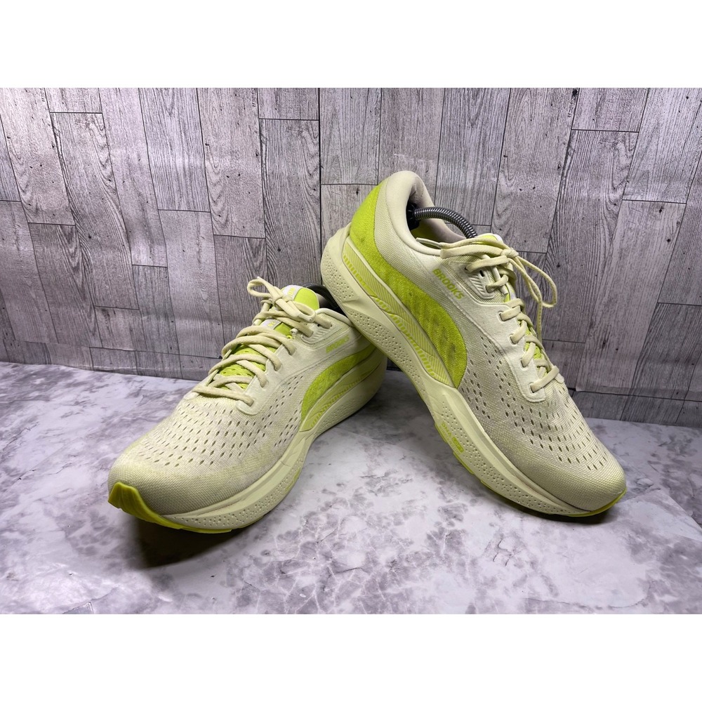 Brooks Adrenaline GTS 24 Mens 12D Running Shoes Lime Green Sneaker 1104371D346